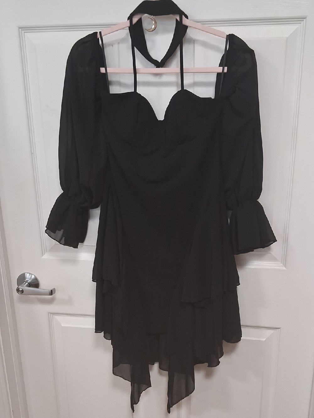 Glam Goth Cold Shoulder Dress